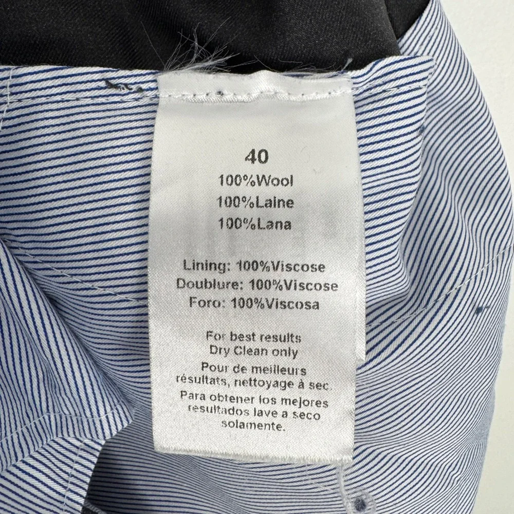 Peter Millar Collection‎ Mens 40 Charcoal Gray 100% Wool Dress Pants Slacks